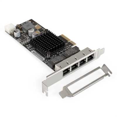 сетевая карта ExeGate EXE-I350-T4V2-PoE EX299014RUS