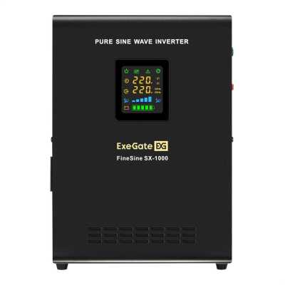 комплект ИБП ExeGate FineSine SX-1000.LCD.AVR.2SH EX296546RUS