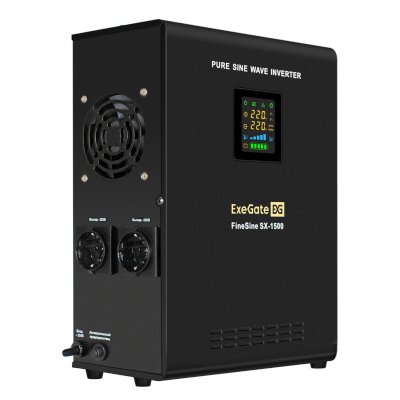 ИБП ExeGate FineSine SX-1500.LCD.AVR.2SH EX295998RUS Черный