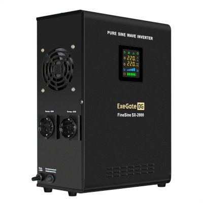 ИБП ExeGate FineSine SX-2000.LCD.AVR.2SH Черный