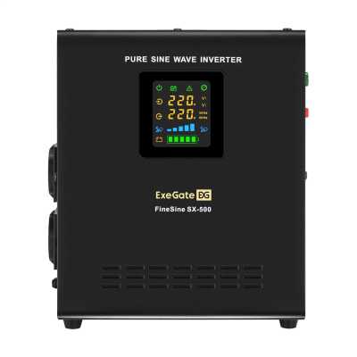 комплект ИБП ExeGate FineSine SX-500.LCD.AVR.2SH EX296500RUS