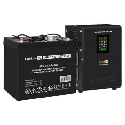 комплект ИБП ExeGate FineSine SX-800.LCD.AVR.2SH EX296523RUS