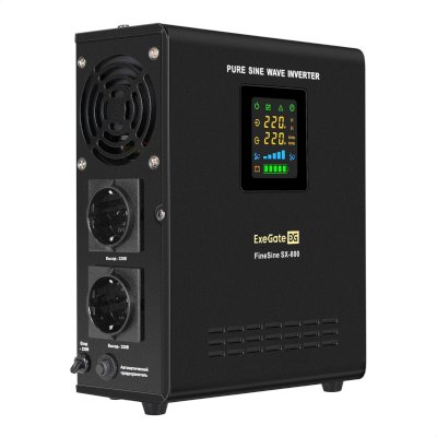 ИБП ExeGate FineSine SX-800.LCD.AVR.2SH Черный
