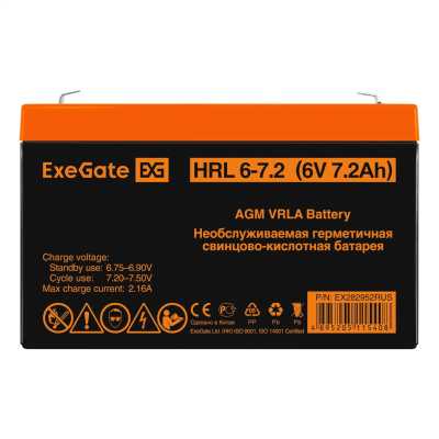 батарея для UPS ExeGate HRL 6-7.2 EX282952RUS