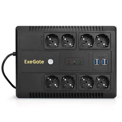 ИБП ExeGate Neo NNB-850.LED.AVR.8SH.CH EX295012RUS Черный