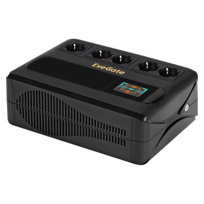 ИБП ExeGate Neo Smart BU-1000.LCD.AVR.5SH EX295686RUS Черный