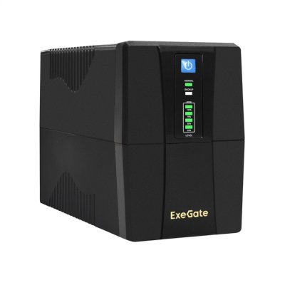 ИБП ExeGate Power Back BNB-1000.LED.AVR.4C13.RJ.USB Черный
