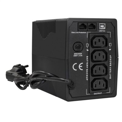 ИБП ExeGate Power Smart ULB-1000.LCD.AVR.4C13.RJ.US Черный
