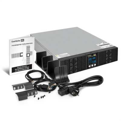 ИБП ExeGate PowerExpert ULS-3000.LCD.AVR.6C13.USB.RS232.SNMP.BC.2U EX297668RUS