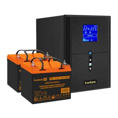 комплект ИБП ExeGate SineTower SZ-2000.LCD.AVR.3SH.1C13.USB EX296838RUS