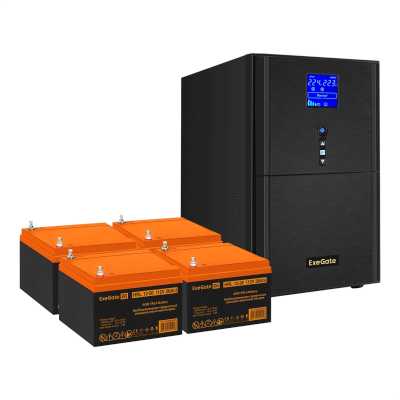 комплект ИБП ExeGate SineTower SZ-5000.LCD.AVR.2SH.1C13.T.RJ.USB EX296882RUS