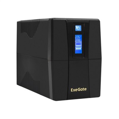 ИБП ExeGate SpecialPro Smart LLB-600.LCD.AVR.2SH.RJ.USB EP285580RUS Черный