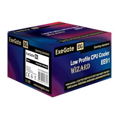 кулер ExeGate Wizard EE91-PWM.RED EX286226RUS