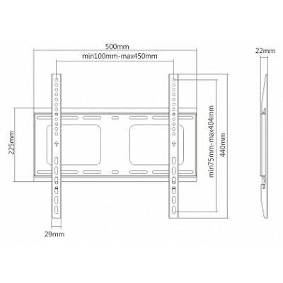кронштейн Exell EXi-H1244-F черный