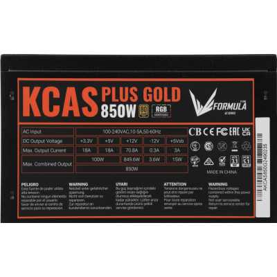 блок питания Formula KCAS Plus 850 Черный