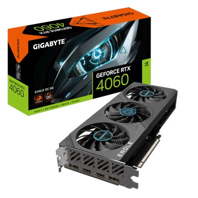 видеокарта GigaByte nVidia GeForce RTX 4060 8Gb GV-N4060EAGLE OC-8GD