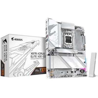 материнская плата GigaByte X870 Aorus Elite X ICE Черный