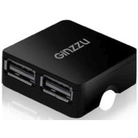 разветвитель USB Ginzzu GR-414UB 4-port черный