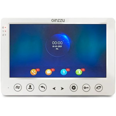 видеодомофон Ginzzu MP-0701 White