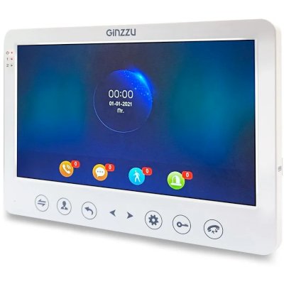 видеодомофон Ginzzu MP-1001 White