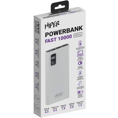 внешний аккумулятор Hiper Fast 10000 White