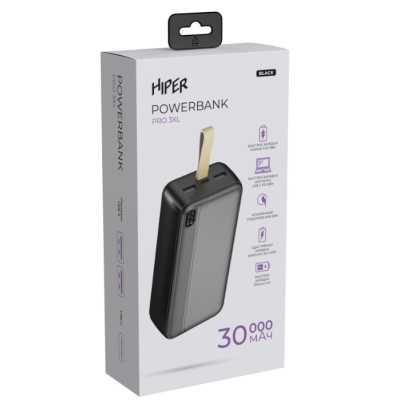 внешний аккумулятор Hiper PRO 3XL Black 30000