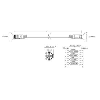 патч-корд Hyperline PC-LPM-STP-RJ45-RJ45-C5e-20M-LSZH-GY