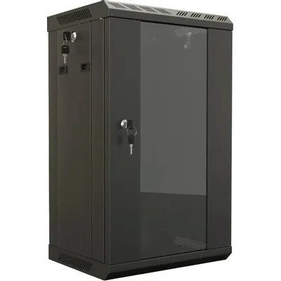 телекоммуникационный шкаф Hyperline TDB-6U-GP-RAL9004 Черный