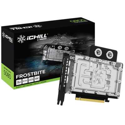 видеокарта Inno3D nVidia GeForce RTX 5080 iChill Frostbite Pro 16Gb C50803-16D7X-1760FBP