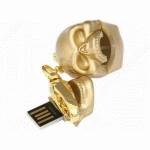 флешка Jet.A 4GB USB Flash Drive Skull Gold