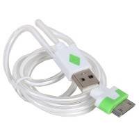 USB кабель 3Cott 3C-CLDC-064BW-IP4 Белый/Зеленый