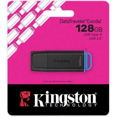 флешка Kingston 128GB DataTraveler Exodia DTXG2/128GB Черный