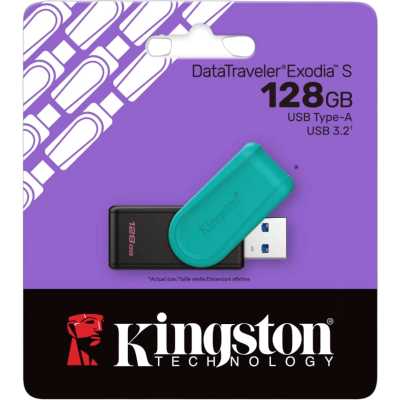 флешка Kingston 128GB DTXS/128GB Черный, зелёный