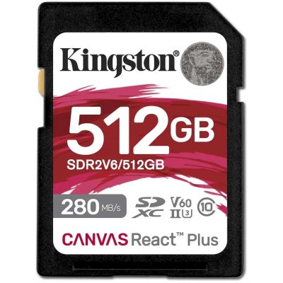 карта памяти Kingston Canvas React Plus 512GB SDR2V6/512GB