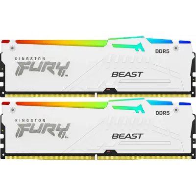 оперативная память Kingston Fury Beast White RGB XMP KF568C34BWAK2-32