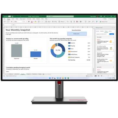 монитор Lenovo ThinkVision P27h-30 63A1GAR1CB Черный
