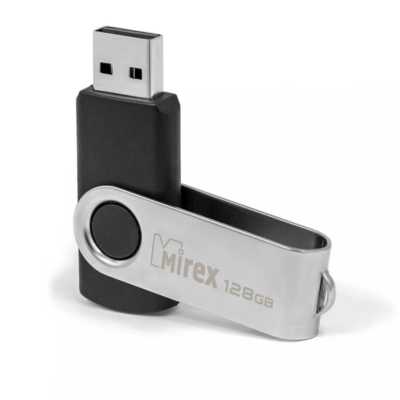 флешка Mirex 128GB 13600-FMURS128 Черный, серый