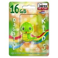 флешка Mirex 16GB 13600-KIDSNG16 Зеленый