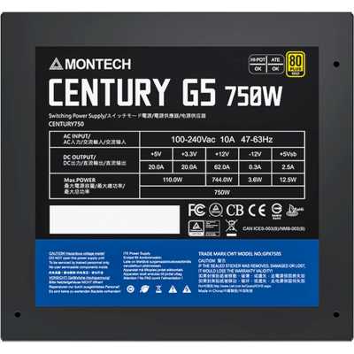 блок питания Montech Century G5 Gold 750W Черный