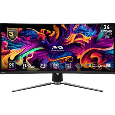 монитор MSI MAG 341CQP QD-OLED Черный
