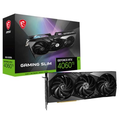 видеокарта MSI nVidia GeForce RTX 4060 Ti Gaming Slim 8G