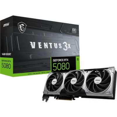 видеокарта MSI nVidia GeForce RTX 5080 16G Ventus 3X Черный