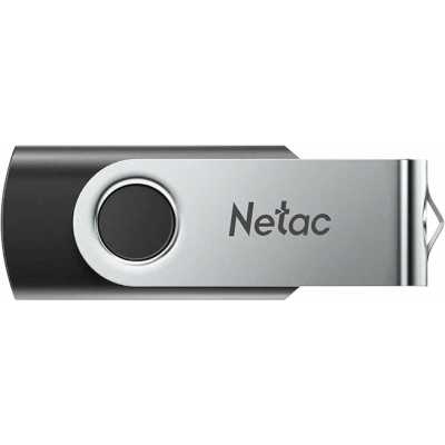 флешка Netac 64GB NT03U505N-064G-32BK Черный, серебристый