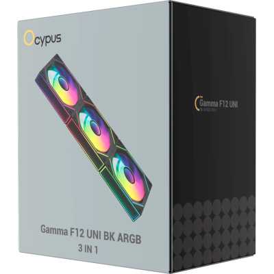 кулер Ocypus Gamma F12 UNI Black ARGB 3 in 1 Черный
