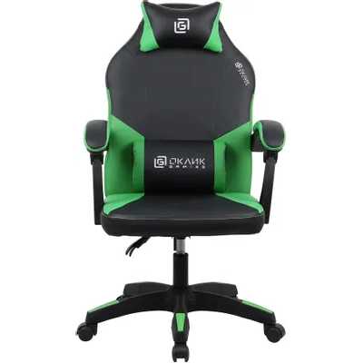 игровое кресло Oklick Spirit Black/Green черно-зеленый