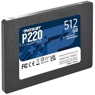 SSD диск Patriot P220 512Gb P220S512G25 Черный