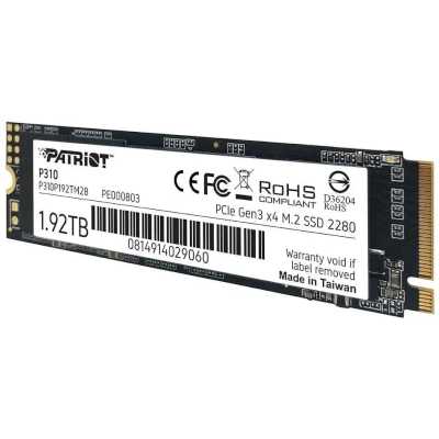 SSD диск Patriot P310 1.92Tb P310P192TM28 Черный