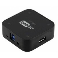 разветвитель USB PC PET BW-C3012A Aluminium black черный