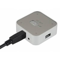 разветвитель USB PC PET BW-C3012A Aluminium silver серый