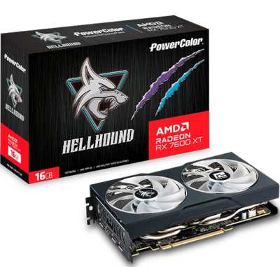 видеокарта PowerColor AMD Radeon RX 7600 XT Hellhound 16Gb RX 7600 XT 16G-L/OC